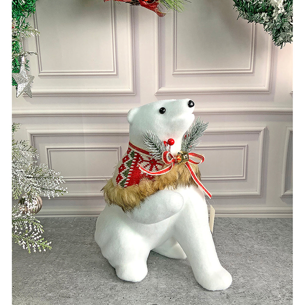 Little Surprise Box Snow Polar Bear, Christmas winterland Décor and Christmas Decoration - Big/ Medium