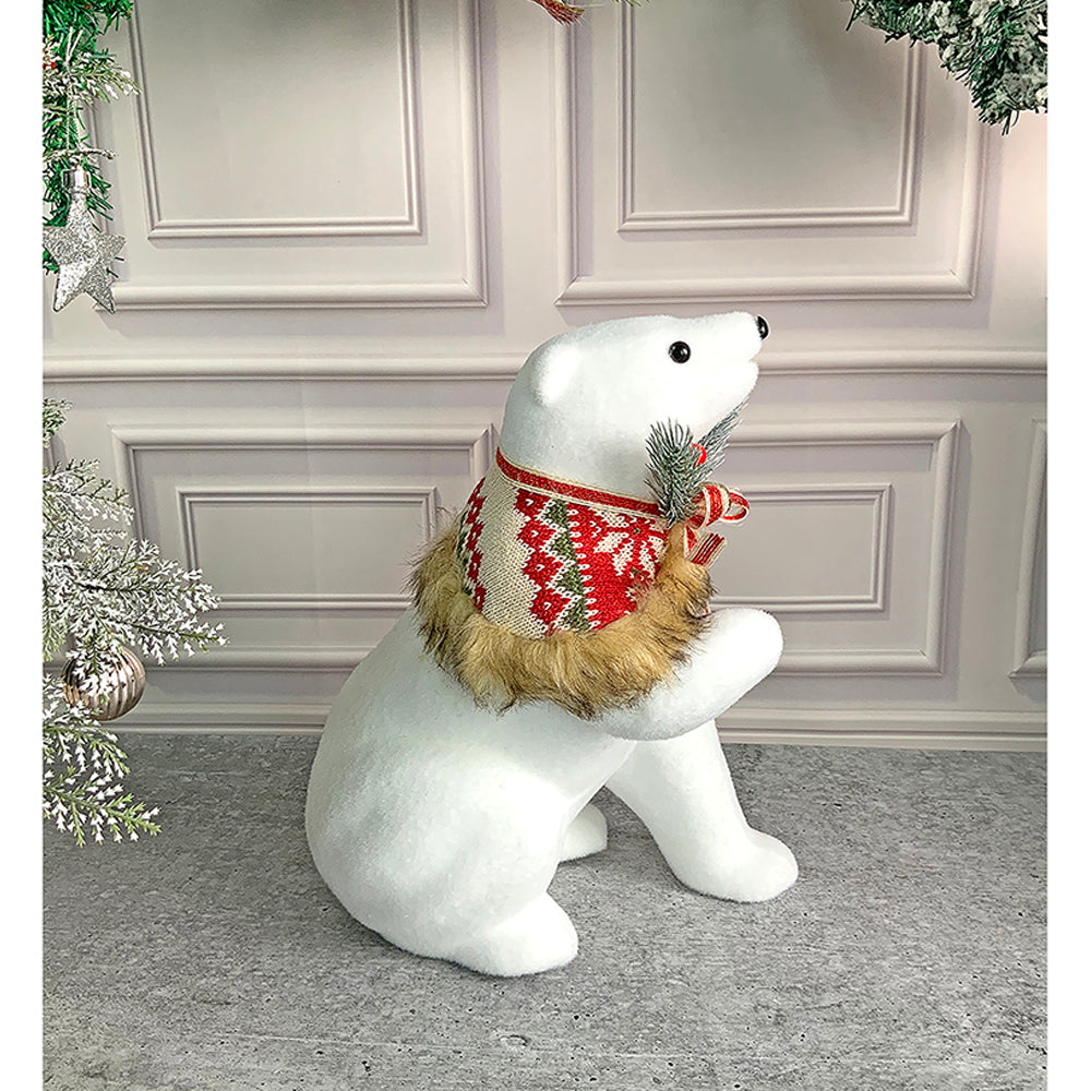 Little Surprise Box Snow Polar Bear, Christmas winterland Décor and Christmas Decoration - Big/ Medium