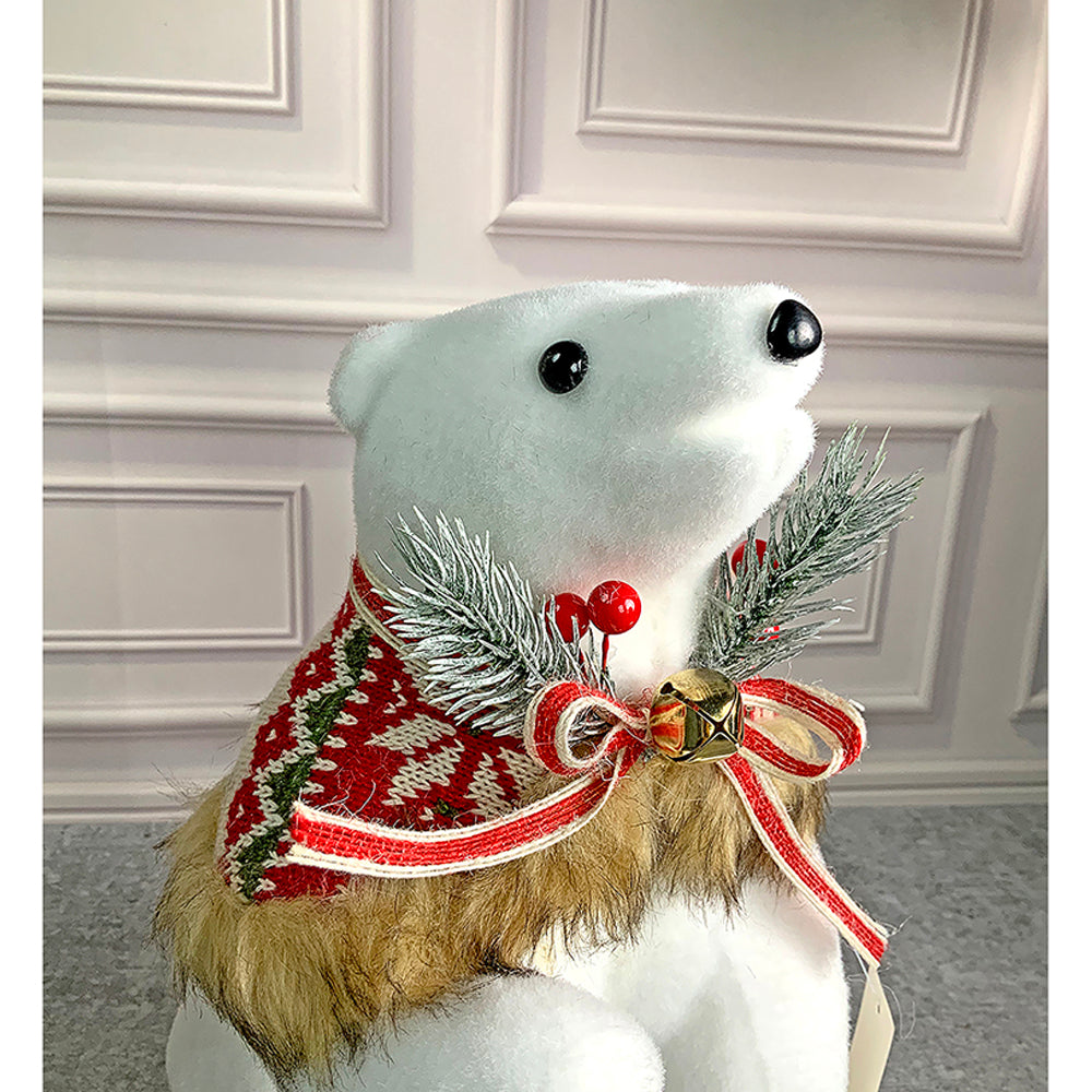 Little Surprise Box Snow Polar Bear, Christmas winterland Décor and Christmas Decoration - Big/ Medium