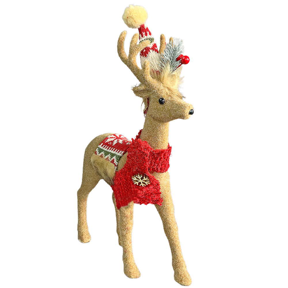 Little Surprise Box, 13/18 inches Christmas Themed Brown Deer for Christmas Decoration and Décor