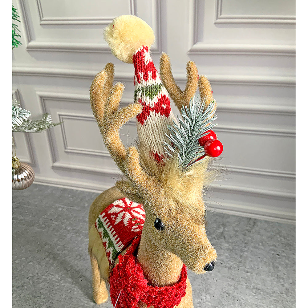 Little Surprise Box, 13/18 inches Christmas Themed Brown Deer for Christmas Decoration and Décor