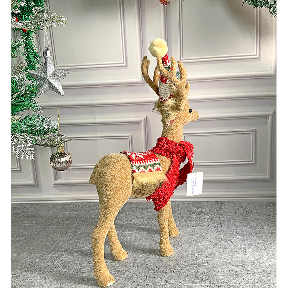 Little Surprise Box, 13/18 inches Christmas Themed Brown Deer for Christmas Decoration and Décor