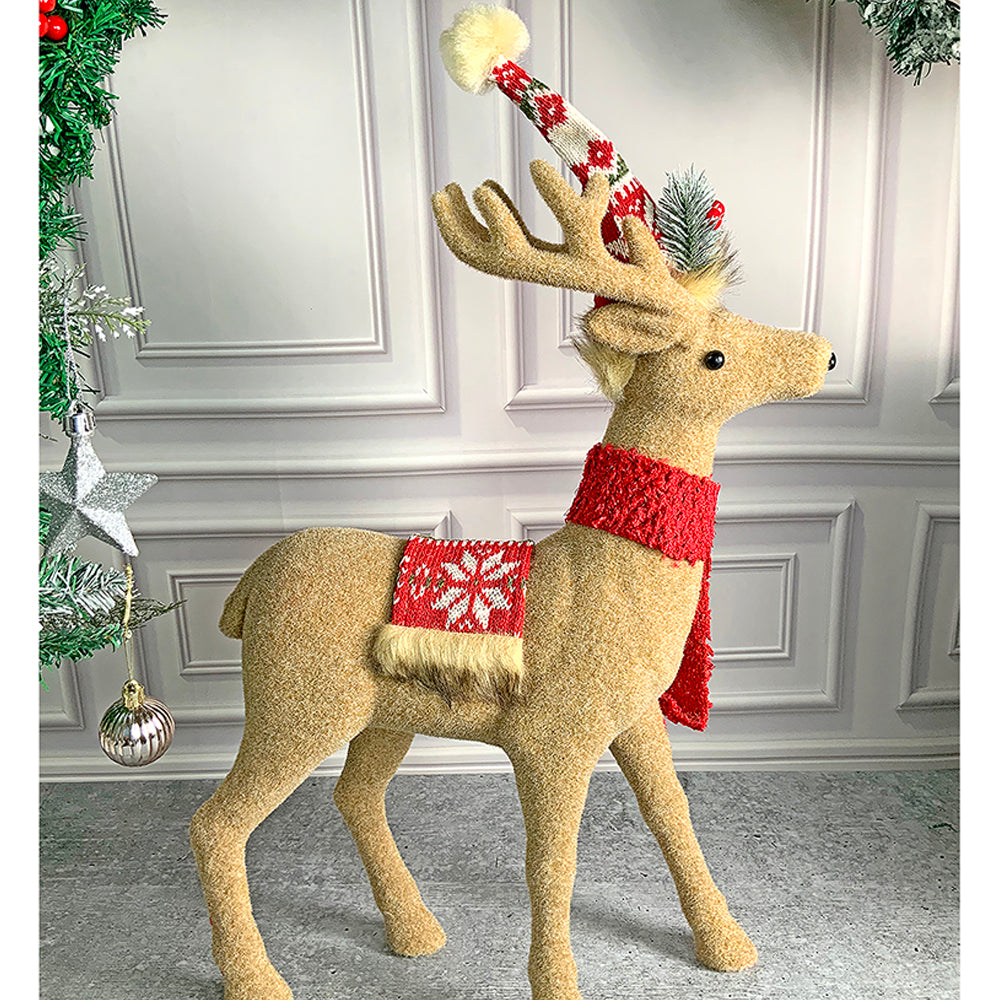 Little Surprise Box, 13/18 inches Christmas Themed Brown Deer for Christmas Decoration and Décor