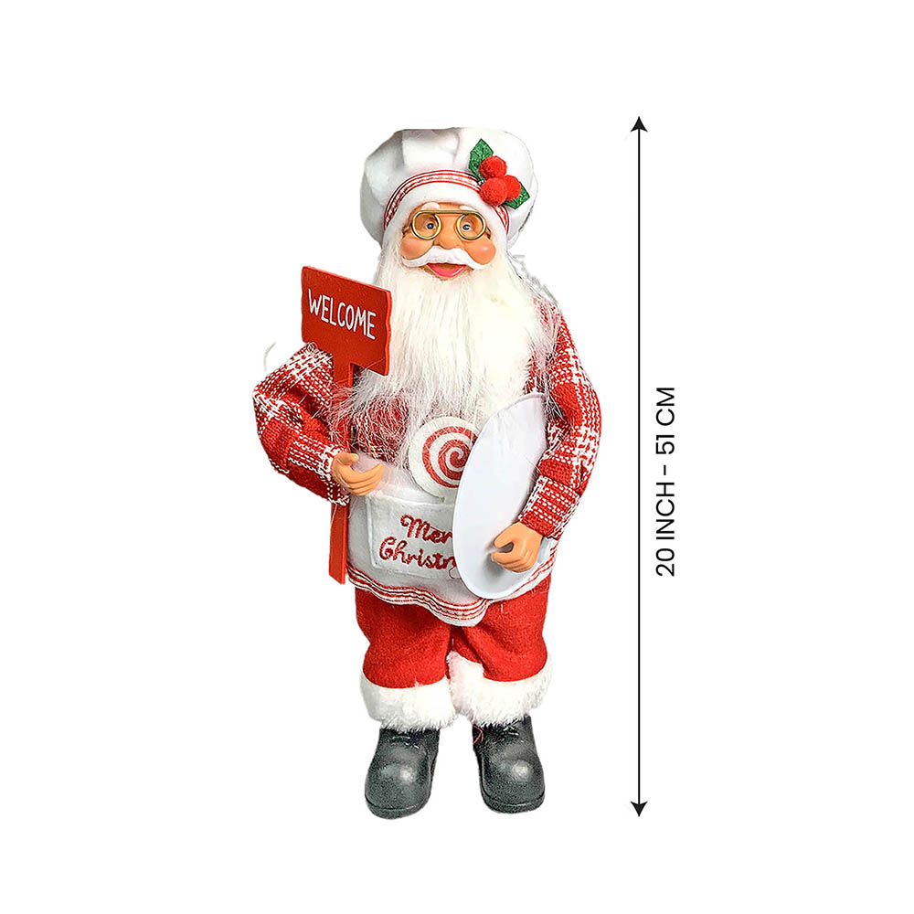 Little Surprise Box, Big Masterchef Santa Claus self Standing Christmas Table Décor & Christmas Decoration