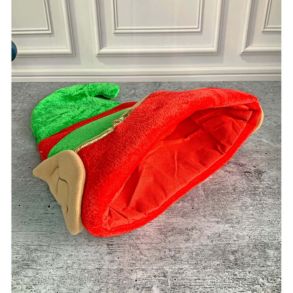 Little Surprise Box Big Elf Ears Rich Velvet Christmas Party Hat