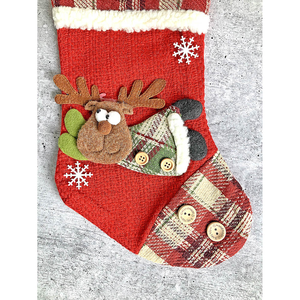 Little Surprise Box, Flying Deer Christmas Stocking for Gifts and Christmas Décor, 13 inches