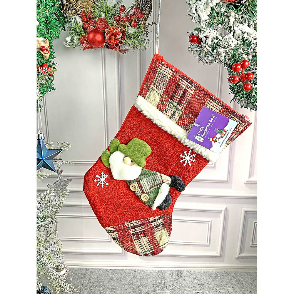 Little Surprise Box, Flying Santa Christmas Stocking for Gifts and Christmas Décor, 13 inches