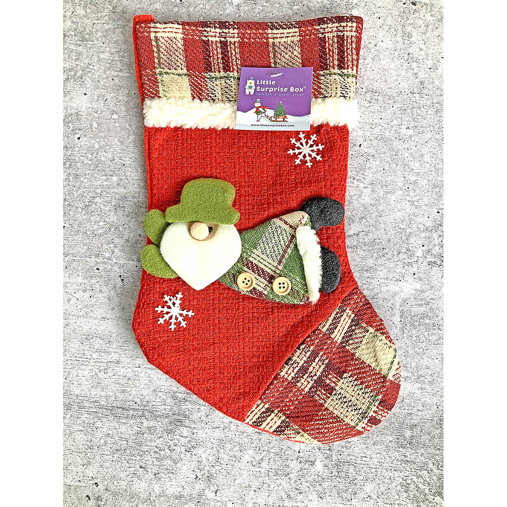 Little Surprise Box, Flying Santa Christmas Stocking for Gifts and Christmas Décor, 13 inches