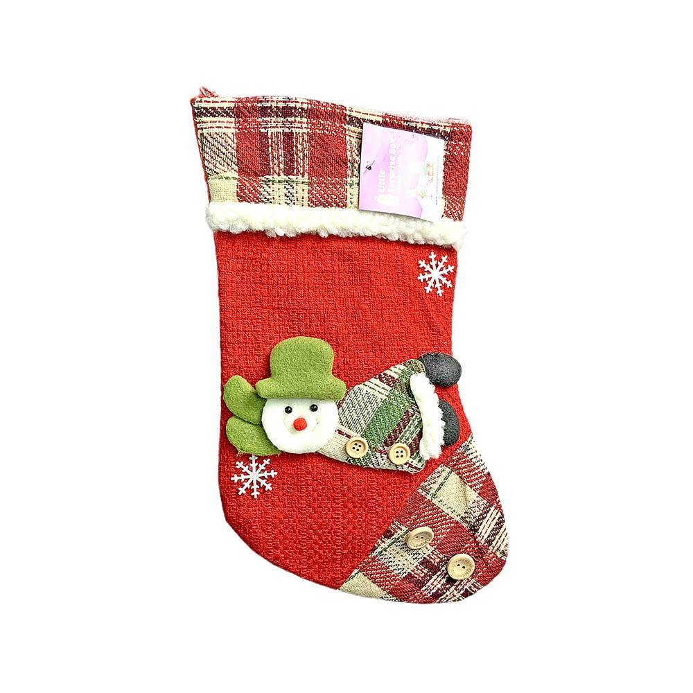 Little Surprise Box, Flying Snowman Christmas Stocking for Gifts and Christmas Décor, 13 inches