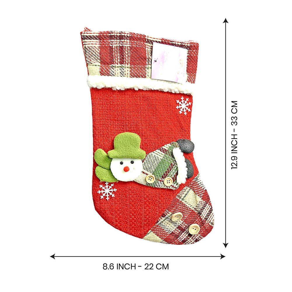 Little Surprise Box, Flying Snowman Christmas Stocking for Gifts and Christmas Décor, 13 inches