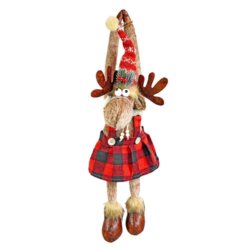 Little Surprise Box  Striped Frock Reindeer  Christmas Festive Door Hanger Christmas Décor