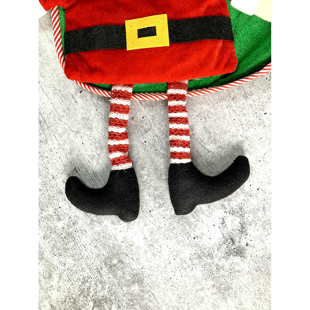 Little Surprise Box, Velvet Glitter Santa Christmas Stocking for Gifts and Christmas Décor, 16 inches