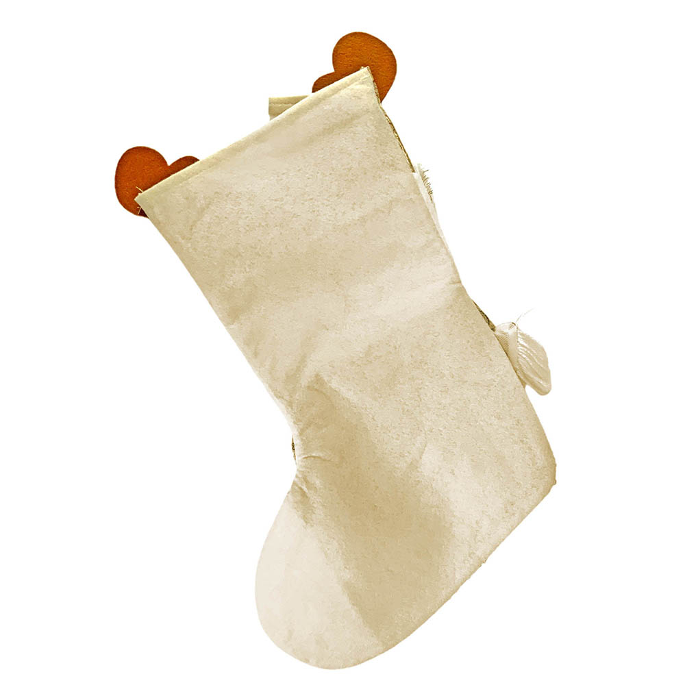 Little Surprise Box, Golden Deer Christmas Stocking for Gifts and Christmas Décor, 16 inches