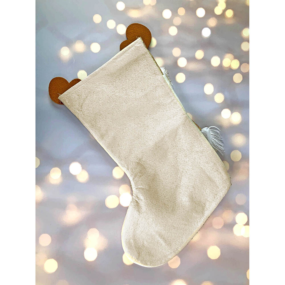 Little Surprise Box, Golden Deer Christmas Stocking for Gifts and Christmas Décor, 16 inches