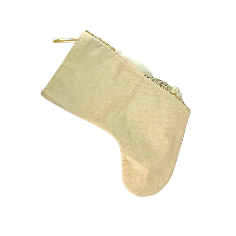 Little Surprise Box, Golden Santa Christmas Stocking for Gifts and Christmas Décor, 16 inches