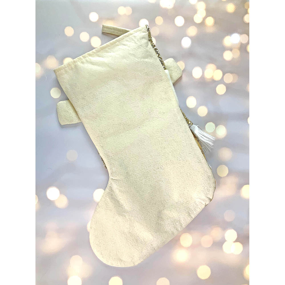 Little Surprise Box, Golden Snowman Christmas Stocking for Gifts and Christmas Décor, 16 inches