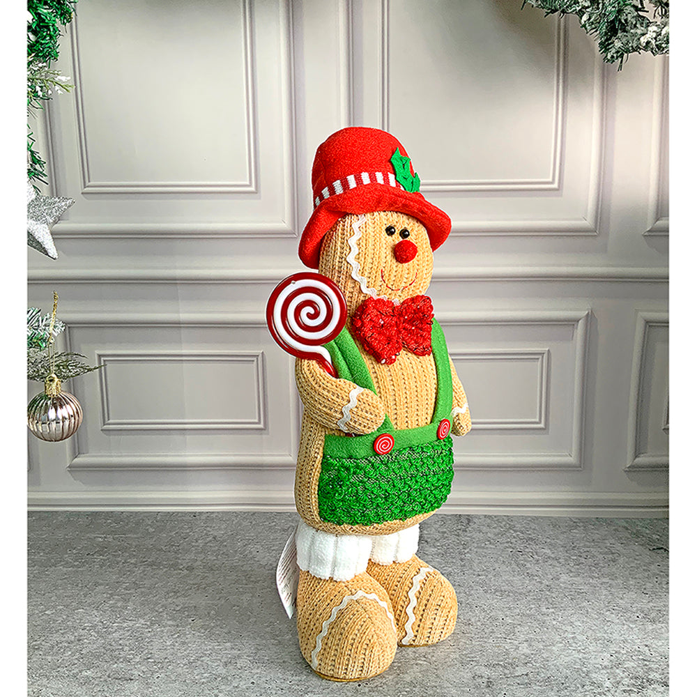 Little Surprise Box Lollipop Gingerbread Self Standing Man Christmas Table Décor and Christmas Decoration