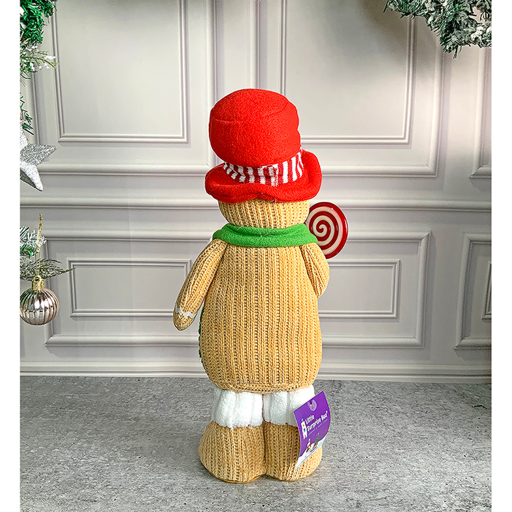 Little Surprise Box Lollipop Gingerbread Self Standing Man Christmas Table Décor and Christmas Decoration