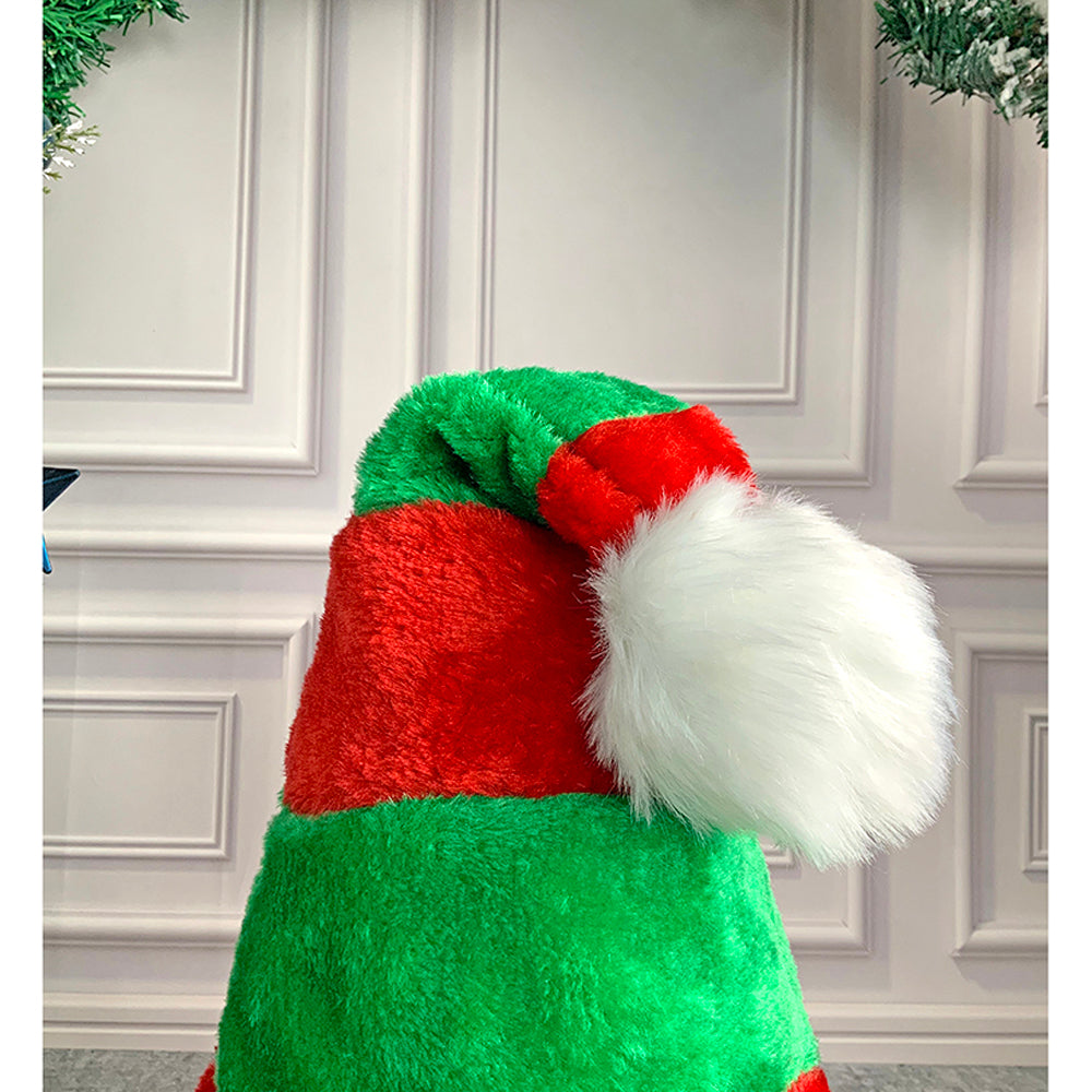 Little Surprise Box Green & Red Stripes Furry Velvet Christmas Party Hat