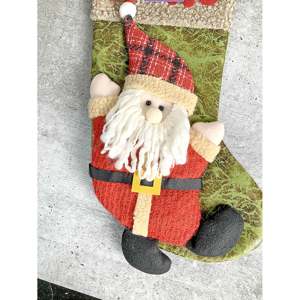 Little Surprise Box, hoho Lettering Santa Christmas Stocking for Gifts and Christmas Décor, 18 inches