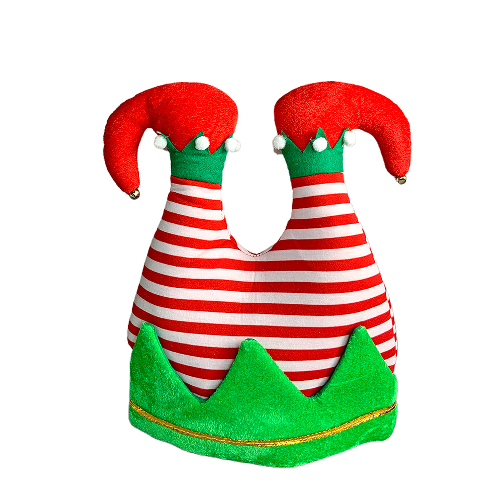 Little Surprise Box 3d Inverted Elf Legs Plush Christmas Party Hat