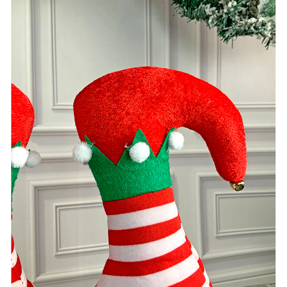 Little Surprise Box 3d Inverted Elf Legs Plush Christmas Party Hat