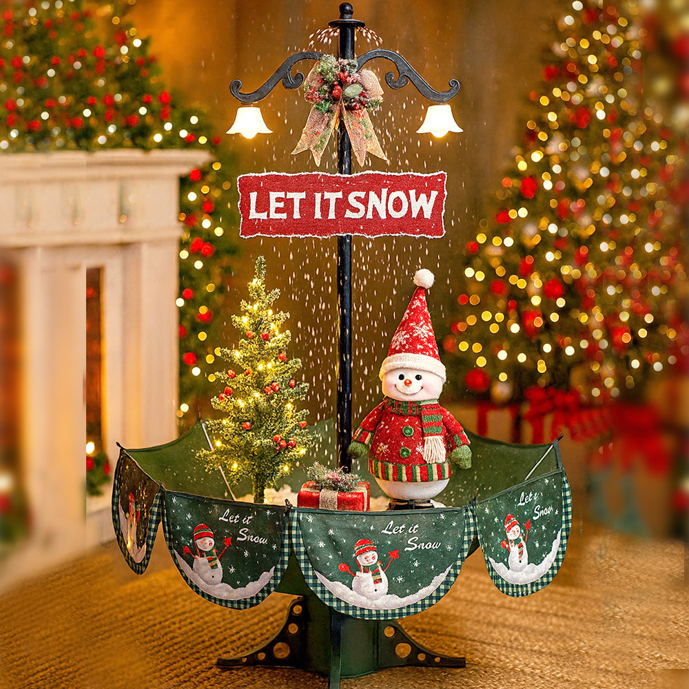 Little Surprise Box, 2.5feet, Let It Snow Snowfall Effect With Light & Music Umbrella Styled Christmas Home Décor