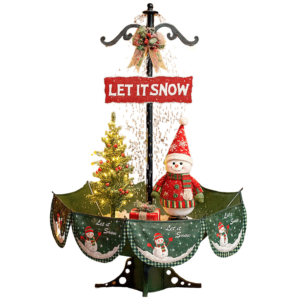Little Surprise Box, 2.5feet, Let It Snow Snowfall Effect With Light & Music Umbrella Styled Christmas Home Décor