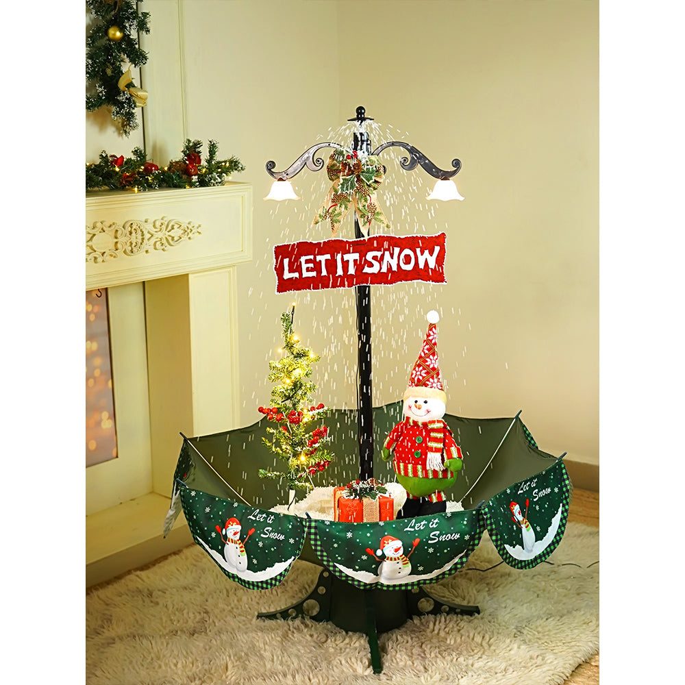 Little Surprise Box, 2.5feet, Let It Snow Snowfall Effect With Light & Music Umbrella Styled Christmas Home Décor