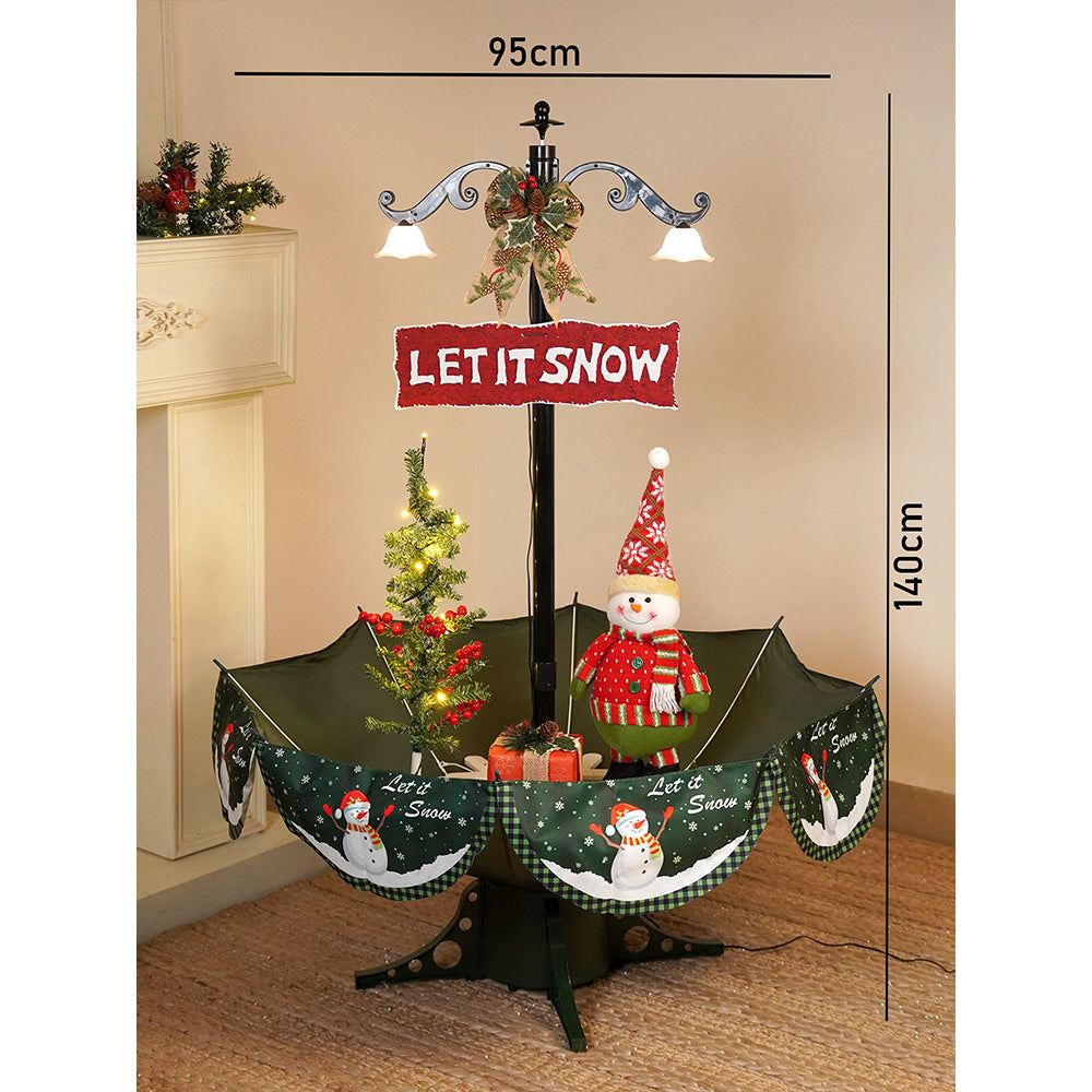 Little Surprise Box, 2.5feet, Let It Snow Snowfall Effect With Light & Music Umbrella Styled Christmas Home Décor
