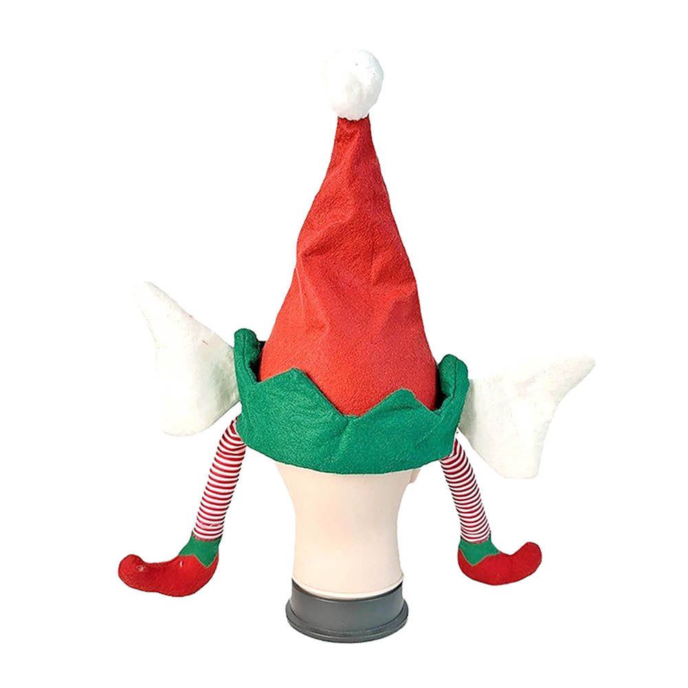 Little Surprise Box Long Elf Legs & Ears Felt Christmas Party Hat