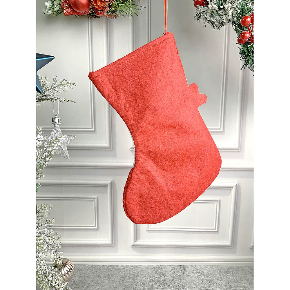 Little Surprise Box, Mini  Snowflake Deer Christmas Stocking for Gifts and Christmas Décor, 10 inches