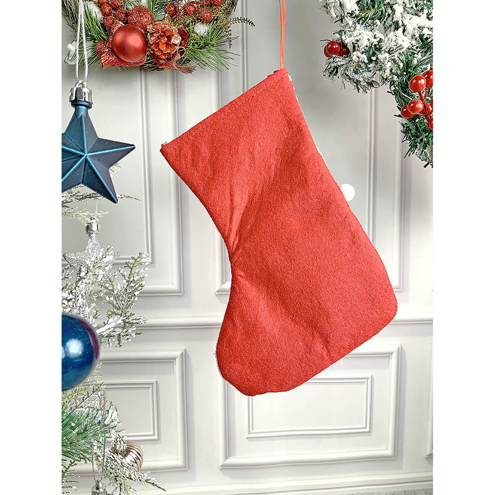 Little Surprise Box, Mini Snowflake Santa Christmas Stocking for Gifts and Christmas Décor, 10 inches