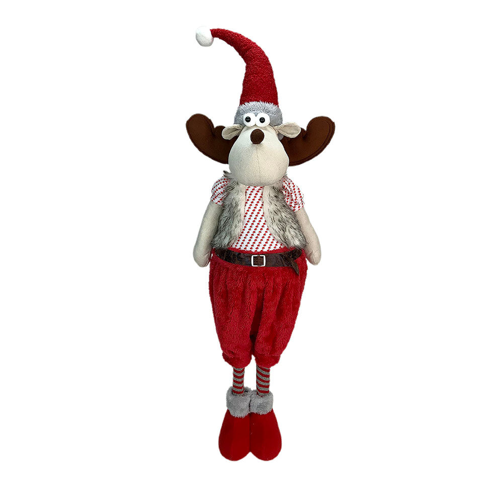 Little Surprise Box 42inches Foldable Tall Winter themed Mr.Reindeer self standing Christmas Table Décor