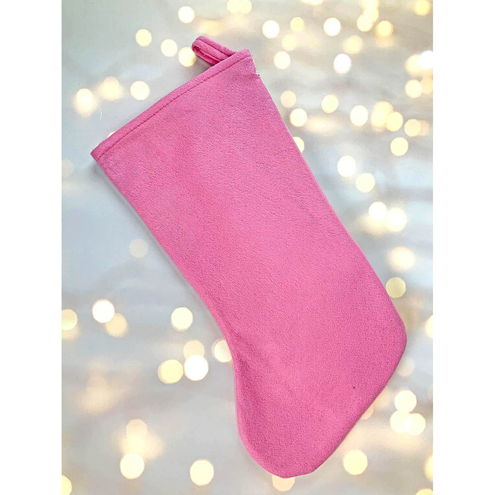 Little Surprise Box, White Beard Pink Gnome Christmas Stocking for Gifts and Christmas Décor, 16 inches