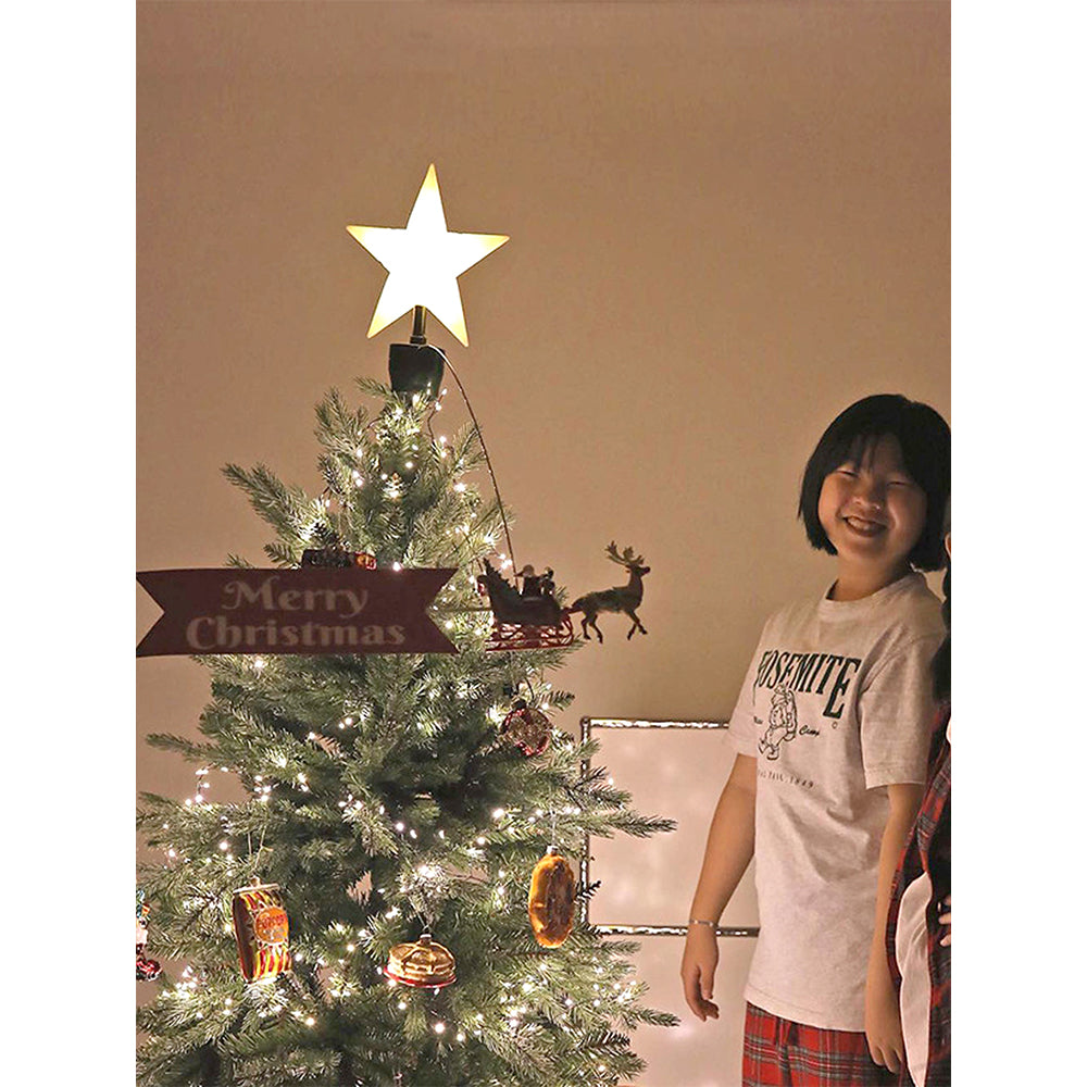 Little Surprise Box ,Santa Sleigh Rotating Christmas Tree Animated Topper