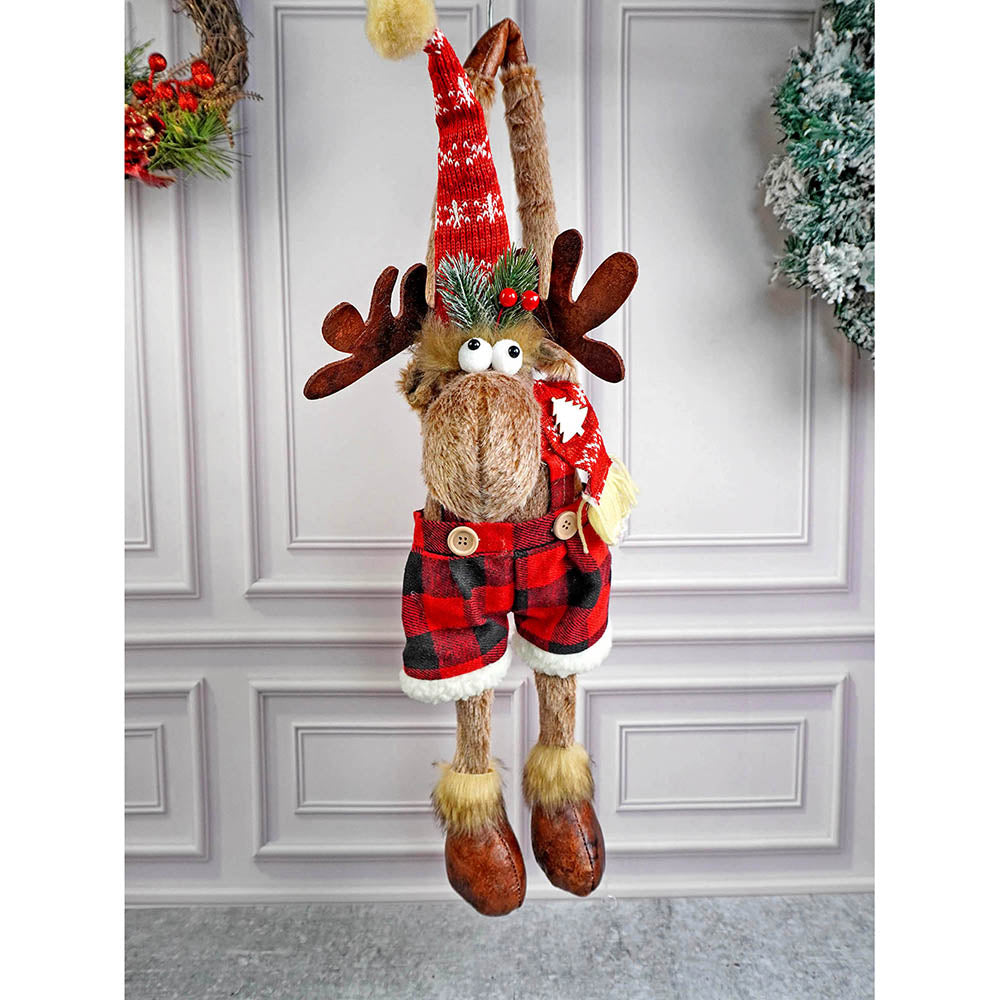 Little Surprise Box  Striped Shorts Reindeer Christmas Festive Door Hanger Christmas décor