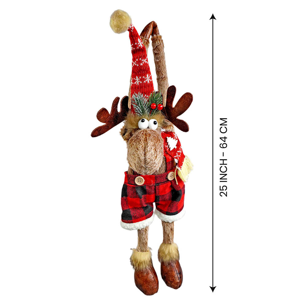 Little Surprise Box  Striped Shorts Reindeer Christmas Festive Door Hanger Christmas décor