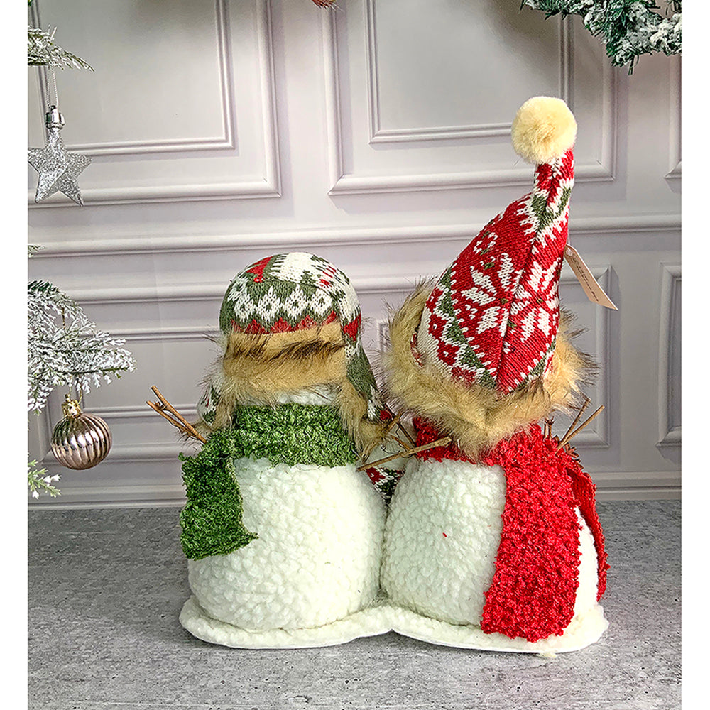 Little Surprise Box Plush Snowman Trio Family Christmas Décor for Home and Office