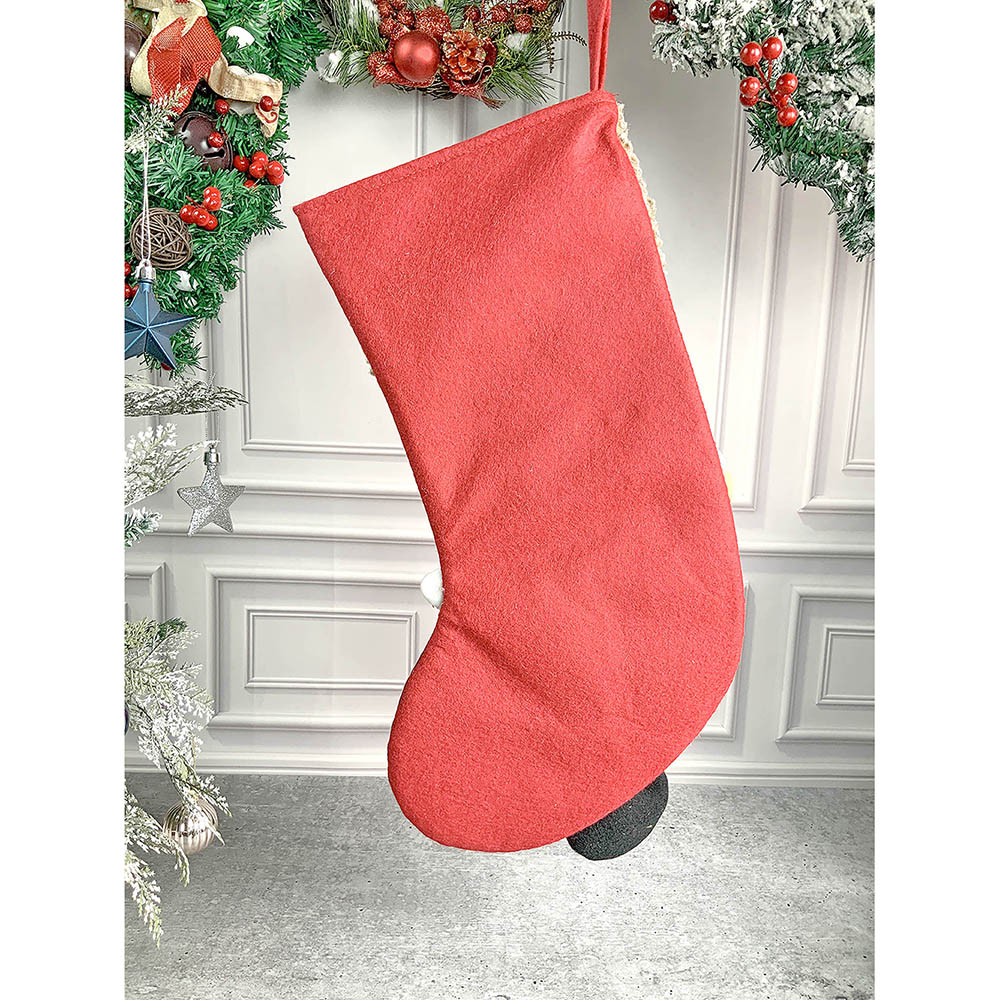 Little Surprise Box, Snow Lettering Snowman Christmas Stocking for Gifts and Christmas Décor, 18 inches