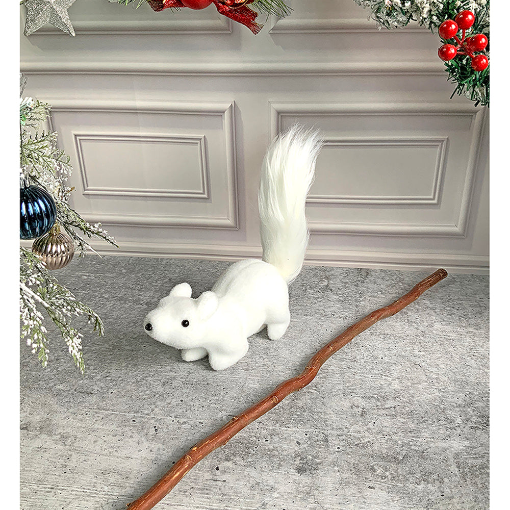 Little Surprise Box Winter Squirrel with twig stem Christmas Home and Office Décor