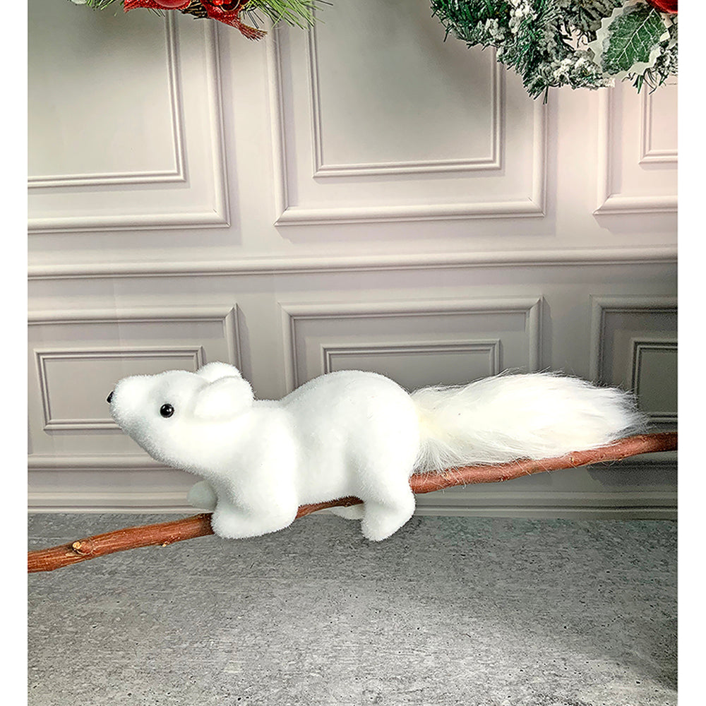 Little Surprise Box Winter Squirrel with twig stem Christmas Home and Office Décor