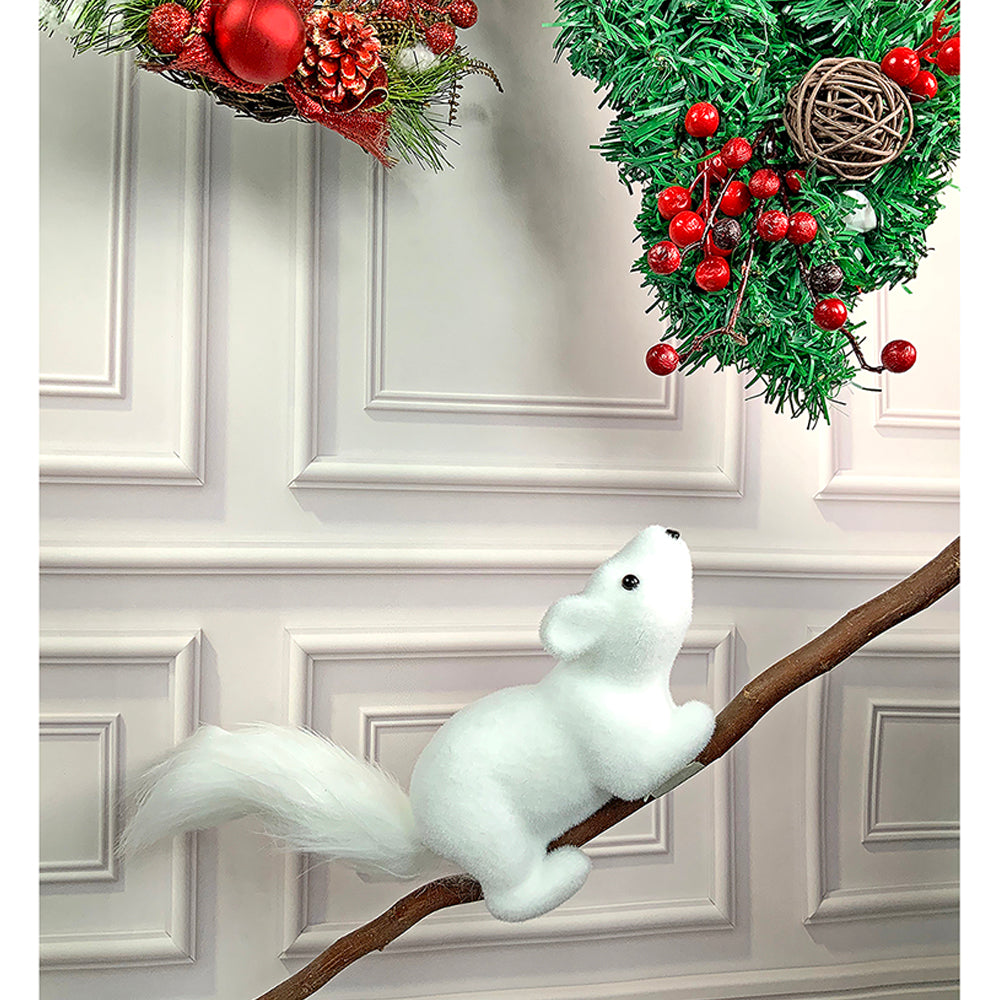 Little Surprise Box Winter Squirrel with twig stem Christmas Home and Office Décor