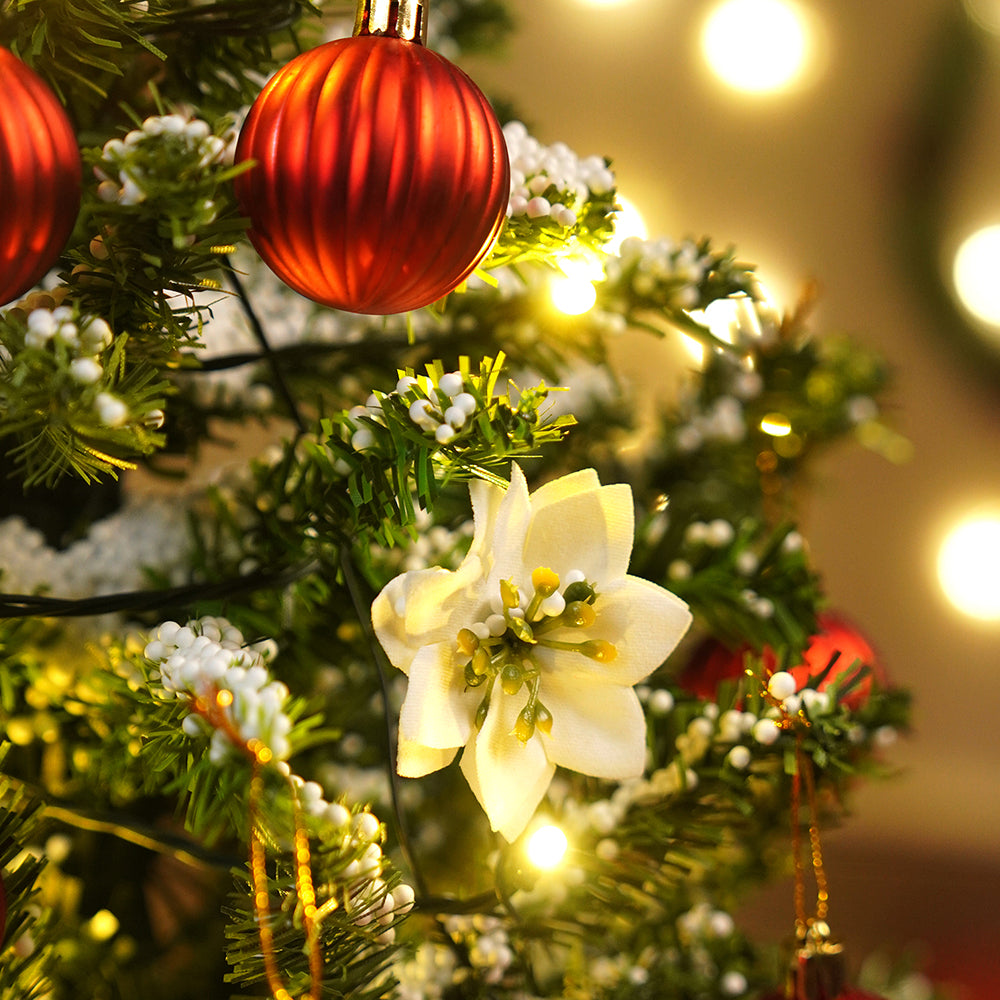 Little Surprise Box, 2.5feet, Star Tree  Themed Snowfall With Light & Music Umbrella Styled Christmas Home Décor