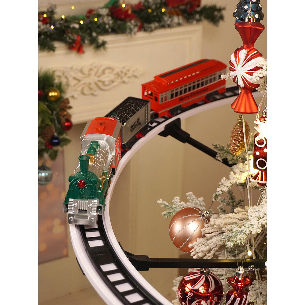Little Surprise Box,Train Around The Tree Set With Light And Sound For Christmas Tree Decor