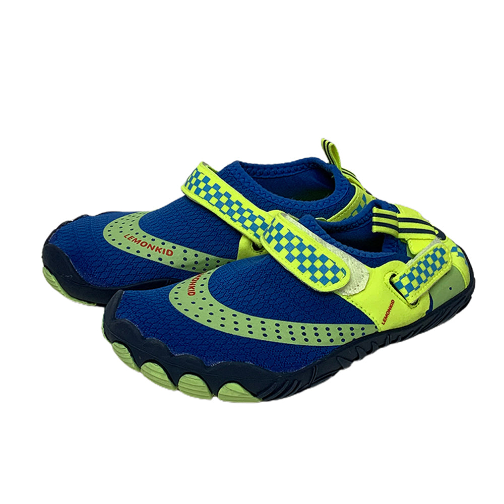 Little Surprise Box Blue & Green Anti Skid Land And Water Outdoor Adventure Shoes For Kids