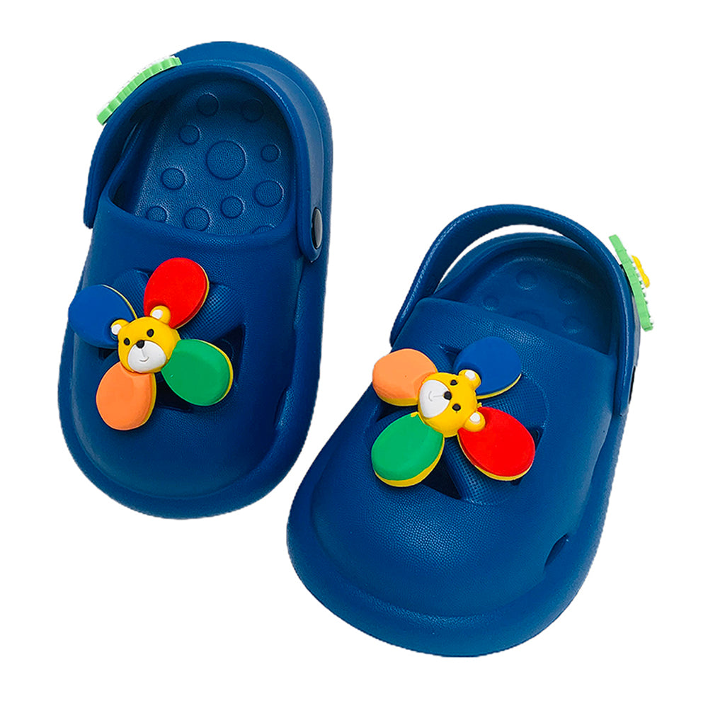 Little Surpise Box Blue Pinwheel Slip on Clogs, Summer/Monsoon all season Footwear for Toddlers & Kids.