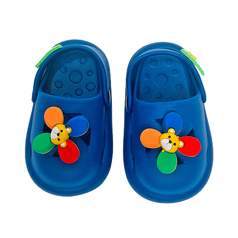 Little Surpise Box Blue Pinwheel Slip on Clogs, Summer/Monsoon all season Footwear for Toddlers & Kids.