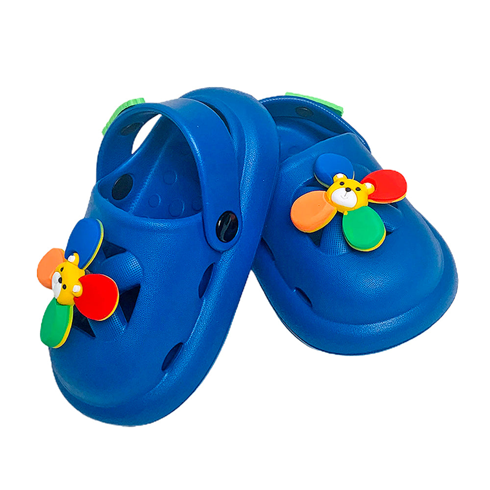 Little Surpise Box Blue Pinwheel Slip on Clogs, Summer/Monsoon all season Footwear for Toddlers & Kids.