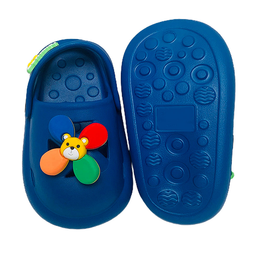 Little Surpise Box Blue Pinwheel Slip on Clogs, Summer/Monsoon all season Footwear for Toddlers & Kids.